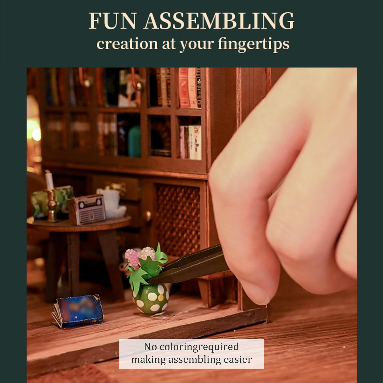 日本製 ドールハウスシェルフ　チョコブラウン Amazon | Shuiling ドールハウス ミニチュア 【温かみのロフト